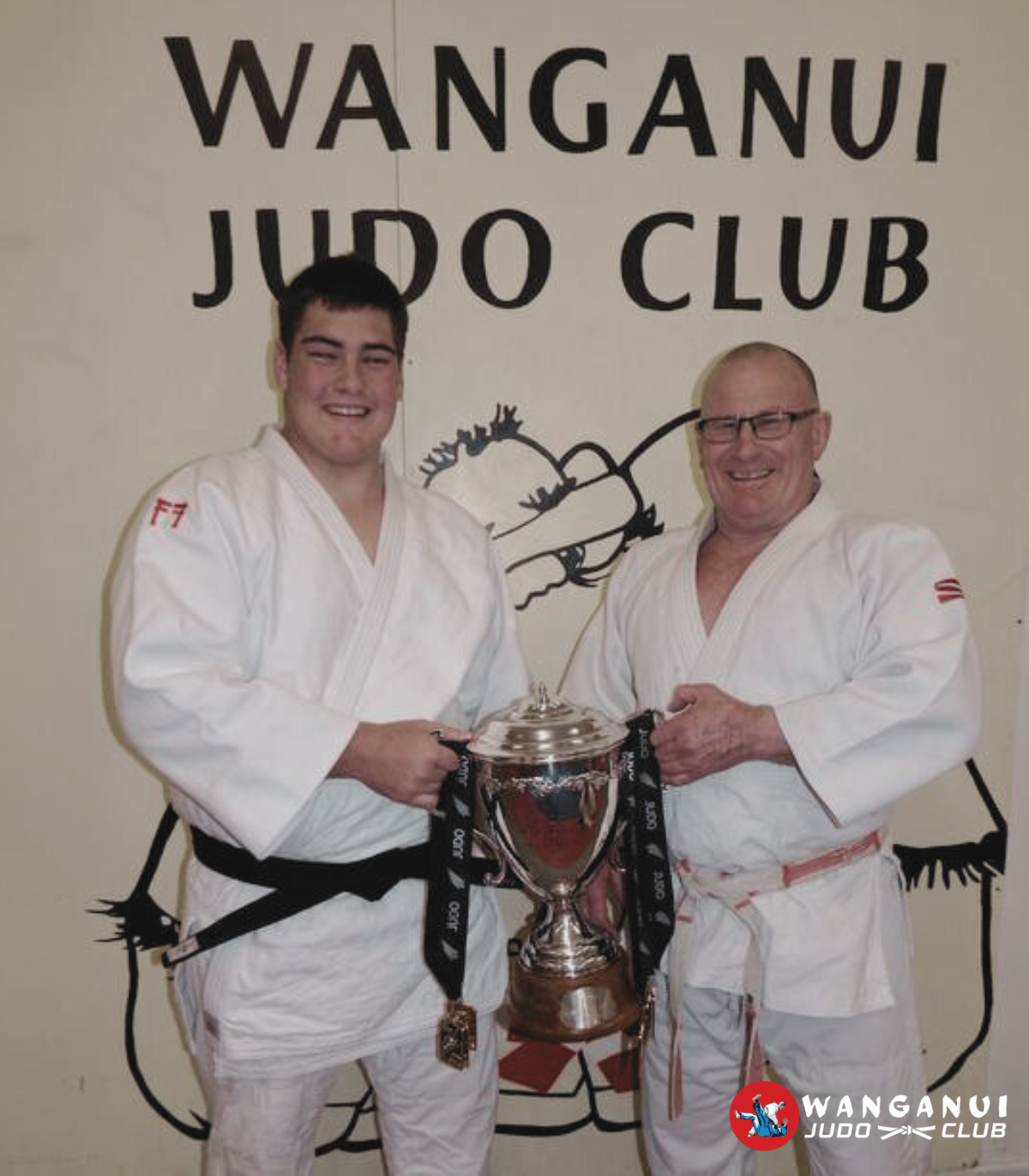 Wanganui Judo Club champions Keightly Watson and Wayne Watson